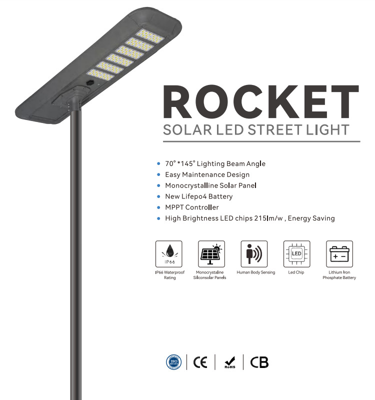 150w all in one solar street light