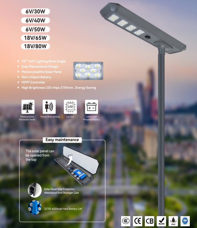 80w all in one solar street light
