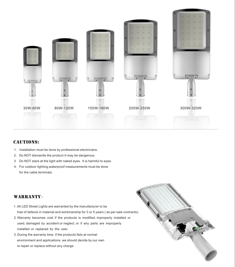 200w led street light head
