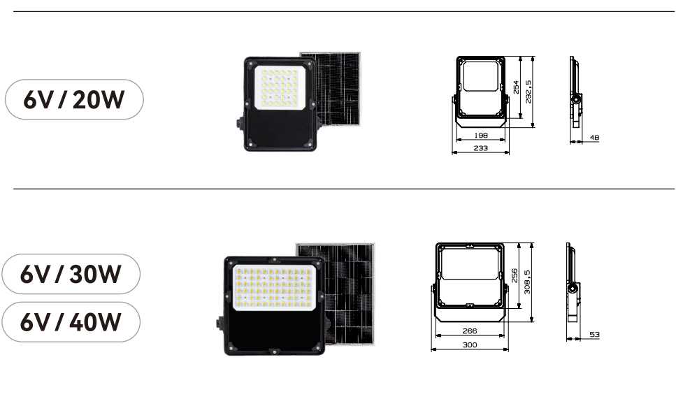 40w solar flood light